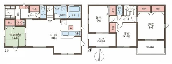 リーブルガーデン九条町 ３号棟 ／新築一戸建の間取り