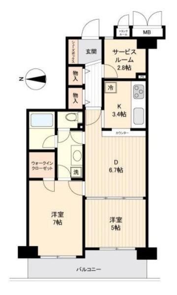 ディオフェルティ大和高田の間取り