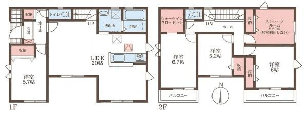 リーブルガーデン九条町 ６号棟 ／新築一戸建の間取り