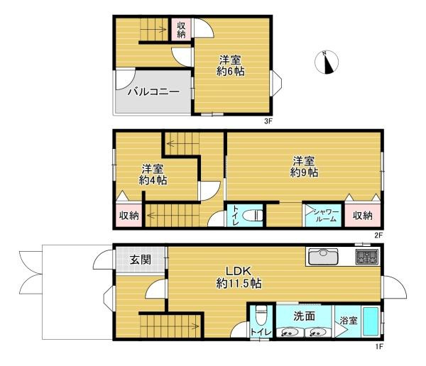 【間取り】 | 大阪市生野区桃谷3丁目　中古戸建
