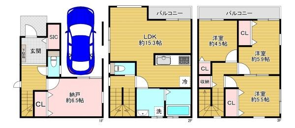 【間取り】 | 大阪市東淀川区豊里2丁目　中古戸建