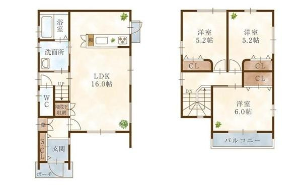和歌山市梅原　中古戸建の間取り