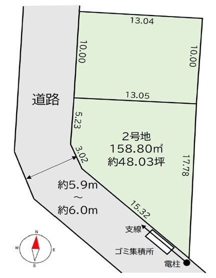 【土地図】 | 柏市布施新町4期　全2区画