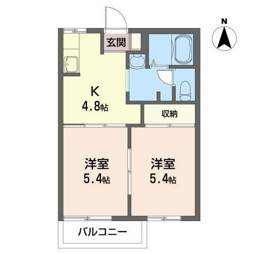 ヴィオラＳＩＮ Ｂの間取り
