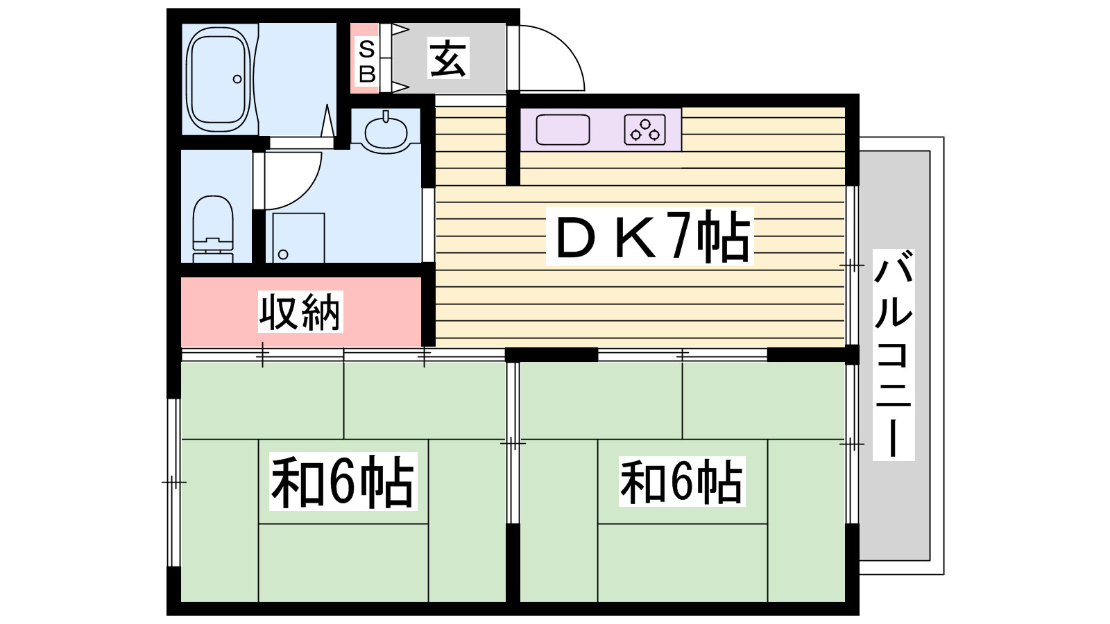 シャトー大半田　Ⅰ棟の間取り
