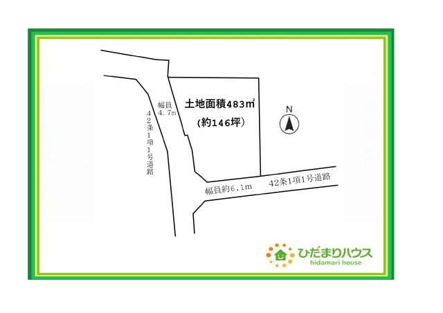 高萩市島名　売地の土地図|近隣に商業施設多数あり(^^)/