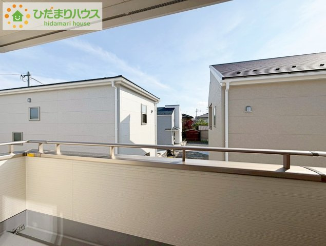 いわき市四倉上仁井田2期　新築戸建　1号棟のバルコニー|広いインナーバルコニーは、ランドリースペースだけでなく、椅子を置いて風にあたりながら読書なんていかがでしょうか(^^♪