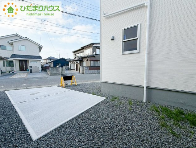いわき市四倉上仁井田2期　新築戸建　1号棟の駐車場|カースペースは3台分確保!(^^)!