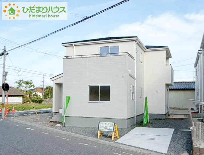 いわき市四倉上仁井田2期　新築戸建　1号棟の外観|長年住んでも飽きの来ないモダンでシンプルな外観が特徴です
