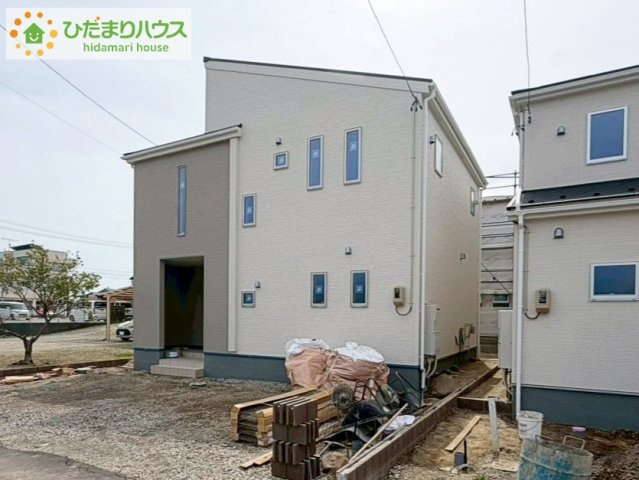 いわき市四倉町上仁井田2期　新築戸建　2号棟の外観|白を基調とした明るい印象を受ける外観です！