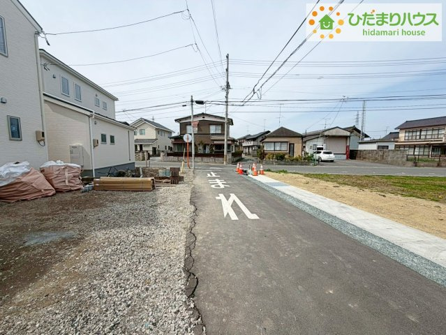 いわき市四倉町上仁井田2期　新築戸建　2号棟の前面道路含む現地写真|平日・夜間もご案内可能(^^♪お気軽にお問い合わせくださいませ!(^^)!
