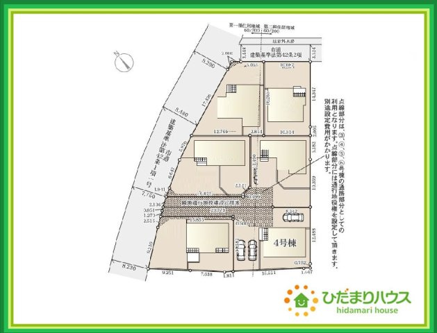 いわき市四倉町上仁井田2期　新築戸建　4号棟の区画図|駅周りにスーパーやホームセンターなどもあり、生活に便利な立地です！