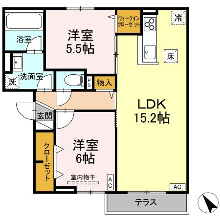 RESUA茶畑Bの間取り