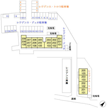 レジデンス・デュオの区画図