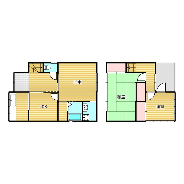 豊中市稲津町2丁目戸建の間取り