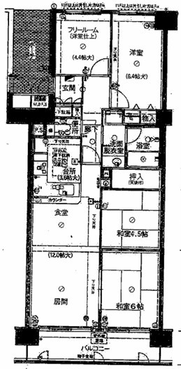ファミールハイツ北大阪5号棟の間取り