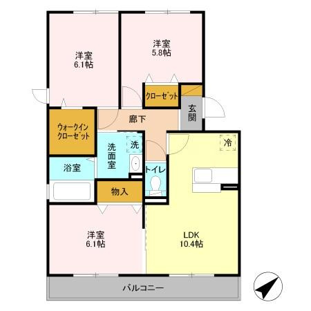 グランドール ソシアの間取り