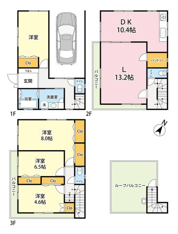 中目黒５　戸建の間取り|

