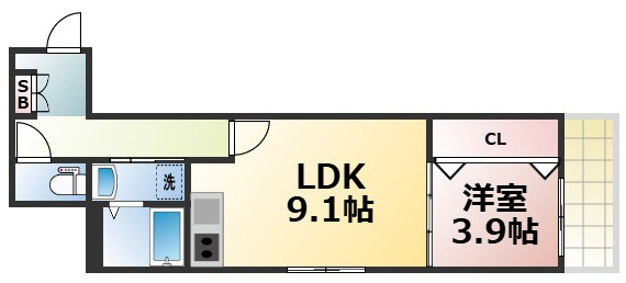 【間取り】 | アルカンシェルコート緑橋　仲介手数料無料