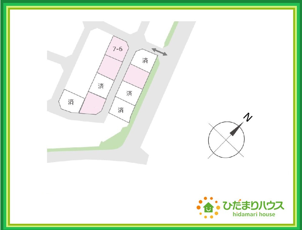 いわき市平幕ノ内字水穴　区画7-6　売地の区画図
