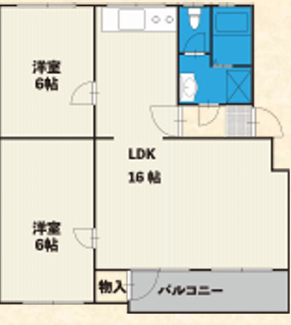 高倉台10団地44号棟の間取り