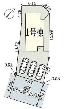 明石市魚住町金ヶ崎の区画図