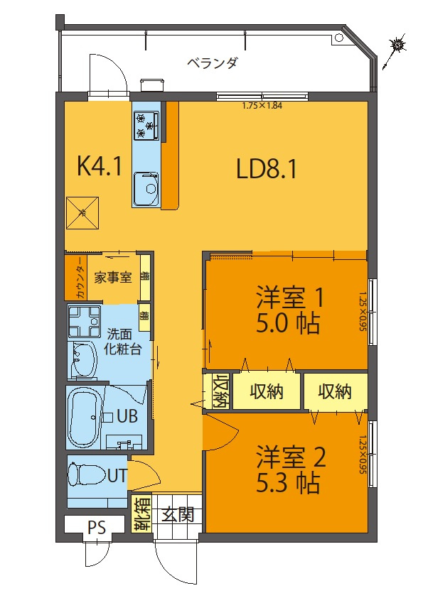 グランドール・コアの区画図