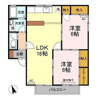 ファミールＨＩＲＯ　Ｂ棟の間取り