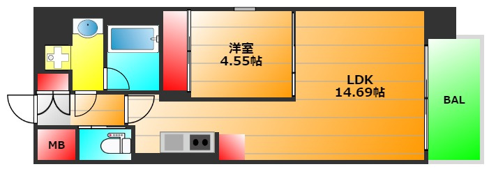 レオングラン本町橋の間取り|現状有姿