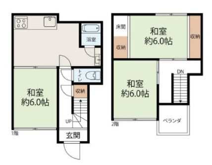 明石市二見町福里　　中古戸建の間取り