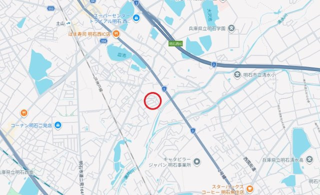 明石市二見町福里　　中古戸建の地図