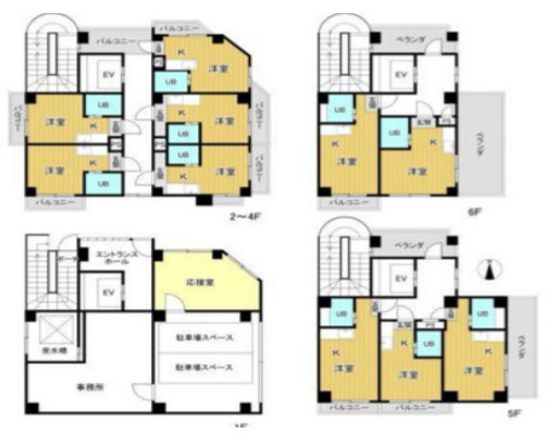 満室・屋上防水工事済！御堂筋線「あびこ」駅1棟マンションの間取り