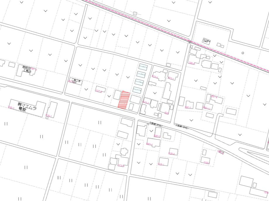 都城市平塚町の売地の土地図