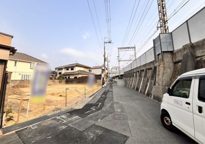 【前面道路含む現地写真】 | 八尾市久宝園一丁目　売土地