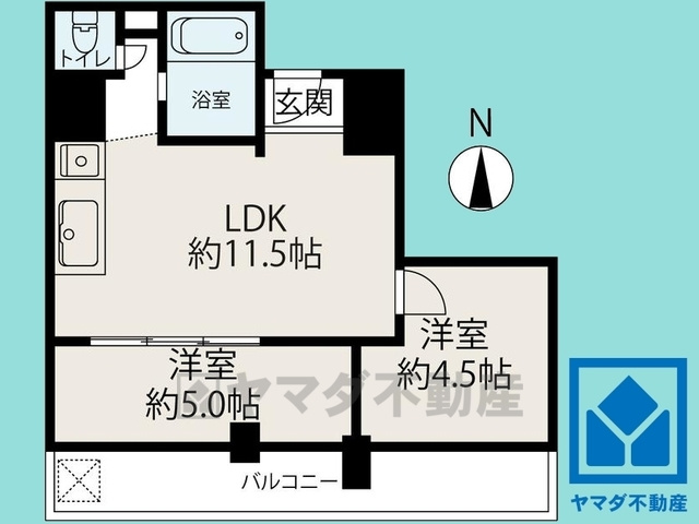 コーポラス城ヶ堀の間取り