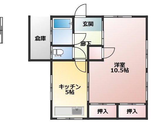 亀山公園近くリフォーム済み戸建ての間取り