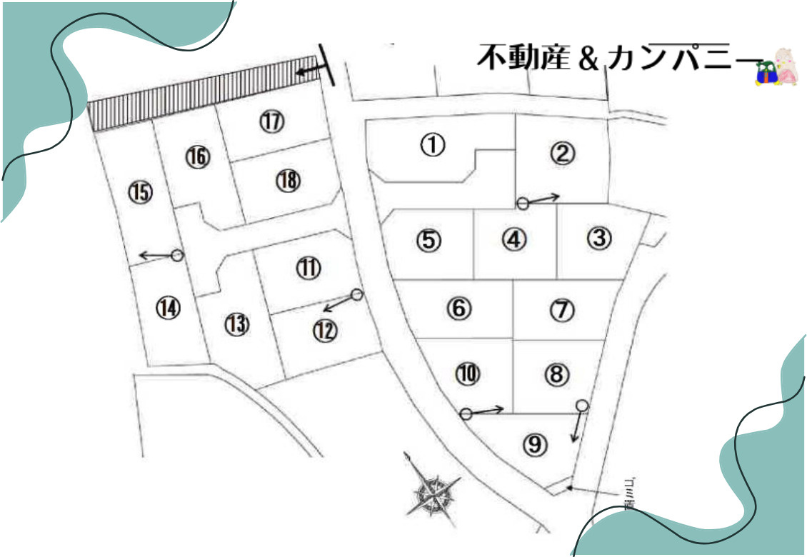 伊予市尾崎のおトチ1号地　伊予市尾崎の売土地の区画図