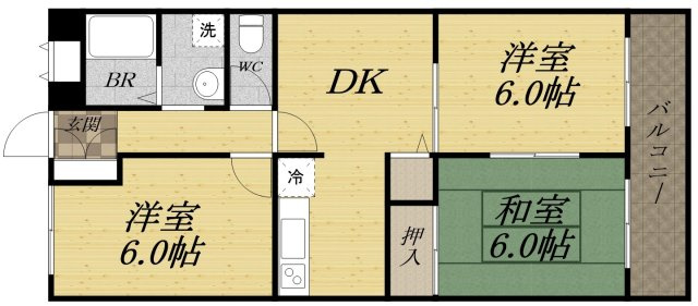 ハーモニーマンションA棟の間取り