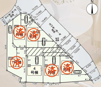 【区画図】 | 二本松市郭内2丁目新築一戸建て6棟
