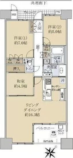 リバーガーデンコスモスクエアの間取り