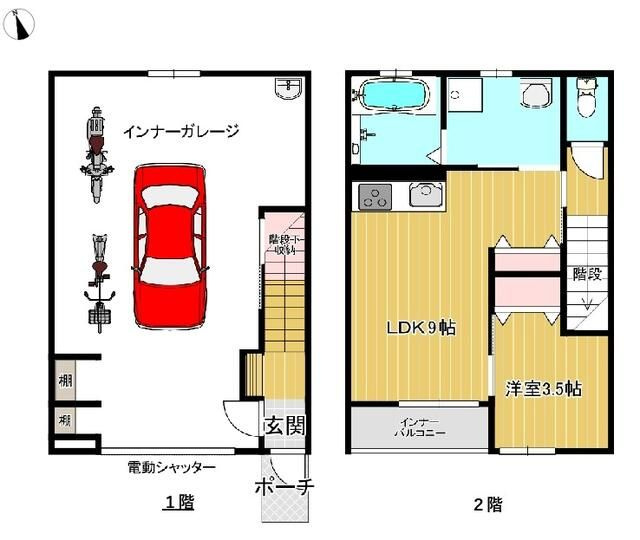 ガレージハウス　ＦＵＪＩ　ＰＩＴの間取り