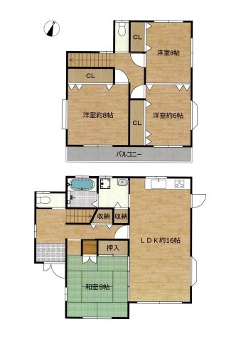 丸亀市垂水町　リフォーム戸建の間取り|リフォーム後間取りになります