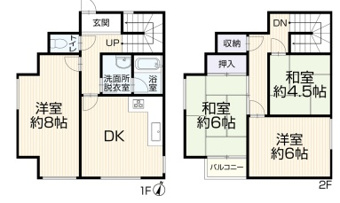 4DKの和室ありの間取です
リフォーム後変更の可能性あり