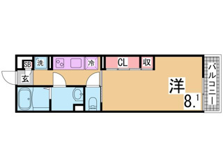 神戸市兵庫区駅南通３丁目の賃貸マンションの間取り