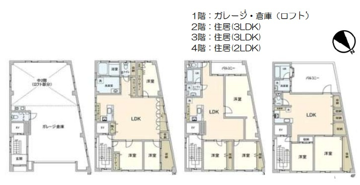 大阪市西区九条南３丁目のビルの間取り