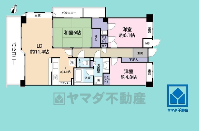 甲陽園ガーデンハウスの間取り