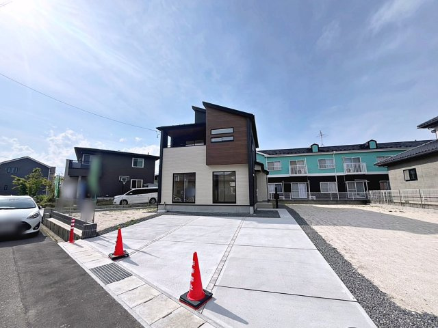 新築戸建・新築建売　福島市笹谷中條　笹谷小・信陵中の外観|敷地面積100坪以上でゆったりとしており開放的！お庭も広々です！
