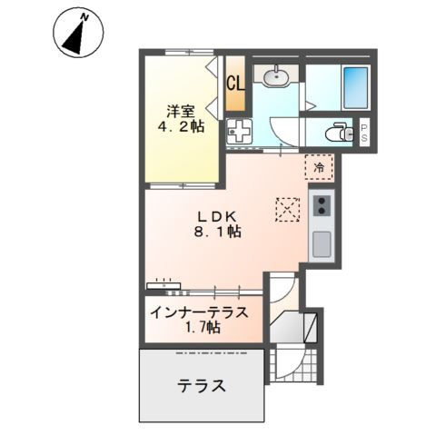 加古川市平岡町　新築アパートの間取り