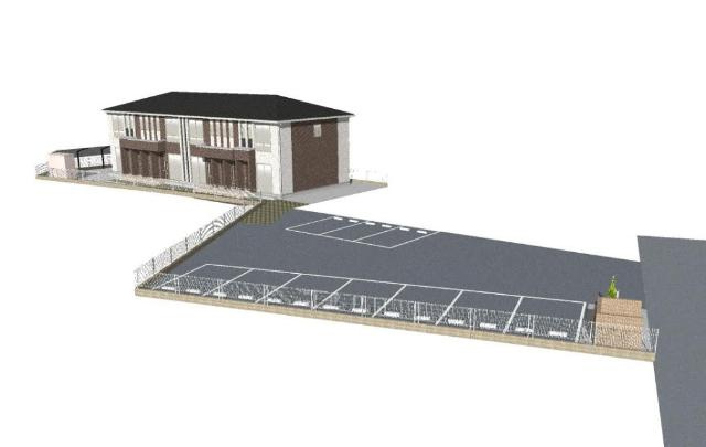 加古川市平岡町　新築アパートの外観|完成予想図