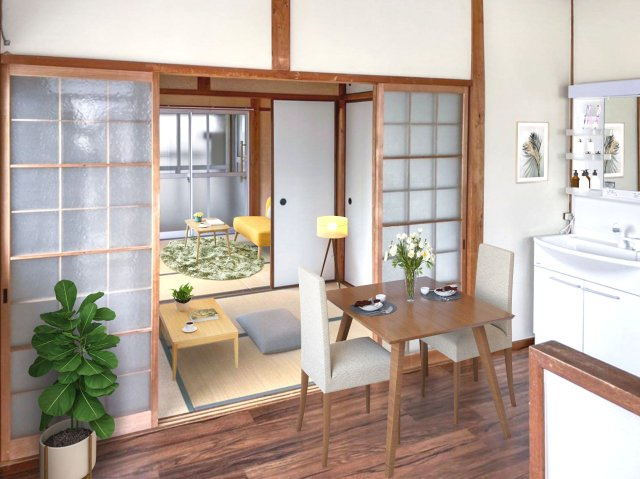 【価格改定】丘の上のラ・シエルのキッチン|家具レイアウトは参考イメージです。